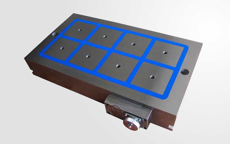 High density powerful electro permanent magnetic chuck with square 75×75 poles